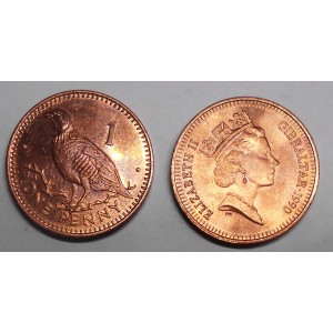 GIBRALTAR 1 Penny 1990 AA