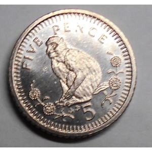 GIBRALTAR 5 Pence 1990 AB