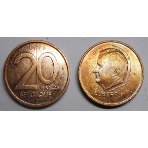 BELGIUM 20 Francs 1996...