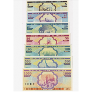 KATANGA Set 7 Banknotes 5...