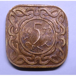 SURINAME 5 Cents 1972