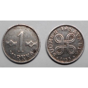 FINLAND 1 Markka 1953 iron