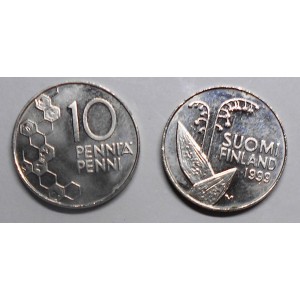 FINLAND 10 Pennia 1999