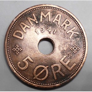 FAROE ISLANDS 5 ORE 1941 rare