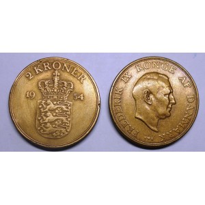 DENMARK 2 Kroner 1954