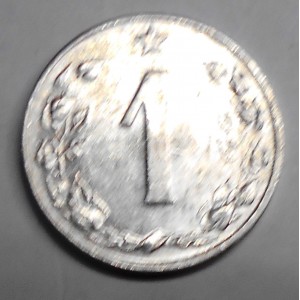 CZECHOSLOVAKIA 1 Haler 1959