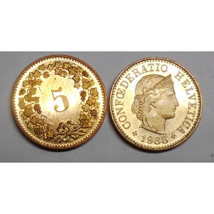 SWITZERLAND 5 Rappen 1988
