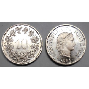 SWITZERLAND 10 Rappen 1989