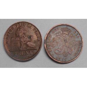 BELGIUM 2 Centimes 1911 Des...