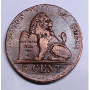 BELGIUM 5 Centimes 1842
