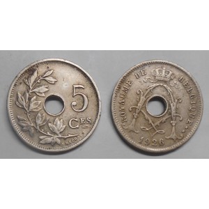 BELGIUM 5 Centimes 1926...