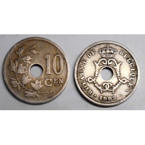 BELGIUM 10 Centimes 1902...