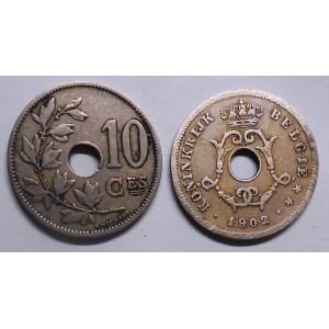 BELGIUM 10 Centimes 1902...