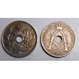 BELGIUM 25 Centimes 1913...