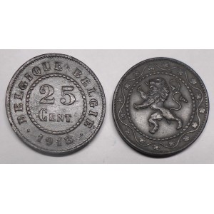 BELGIUM 25 Centimes 1918