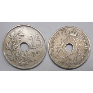 BELGIUM 25 Centimes 1923...