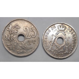 BELGIUM 25 Centimes 1927...