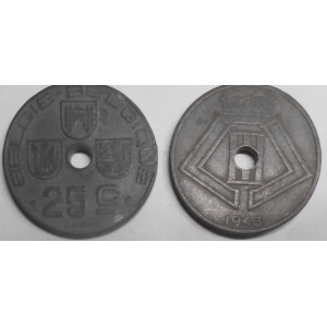 BELGIUM 25 Centimes 1943...