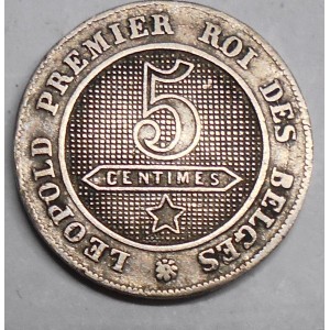 BELGIUM 5 Centimes 1861