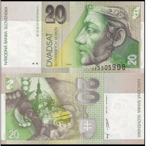 SLOVAKIA 20 Korun 1999
