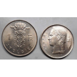 BELGIUM 1 Franc 1975 Belgie
