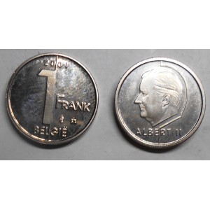 BELGIUM 1 Franc 2001 Belgie