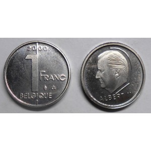 BELGIUM 1 Franc 2000 Belgique