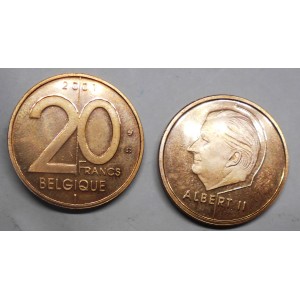 BELGIUM 20 Francs 2001...