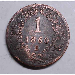 AUSTRIA 1 Kreuzer 1860 E rare