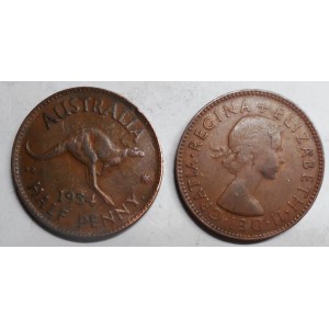 AUSTRALIA 1/2 Penny 1954