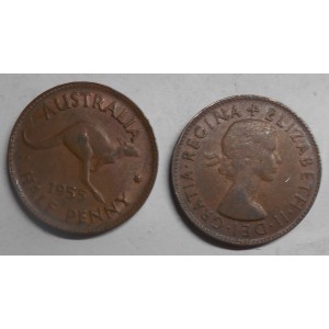 AUSTRALIA 1/2 Penny 1955