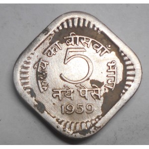 INDIA 5 Paise 1959 C