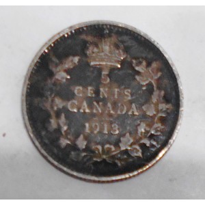 CANADA 5 Cents 1913 AG...
