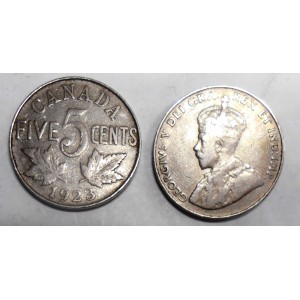 CANADA 5 Cents 1923