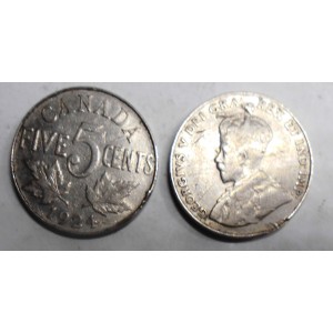 CANADA 5 Cents 1924