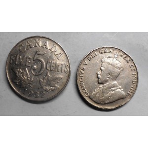 CANADA 5 Cents 1932