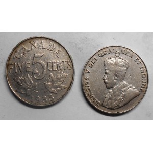 CANADA 5 Cents 1933