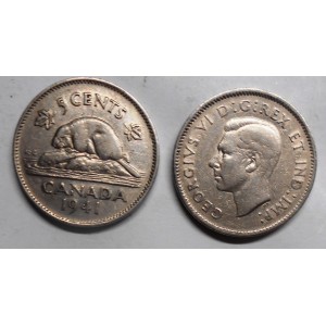 CANADA 5 Cents 1941