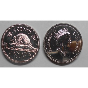 CANADA 5 Cents 1990