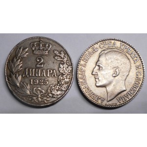 YUGOSLAVIA 2 Dinara 1925 (p)