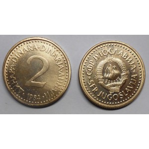 YUGOSLAVIA 2 Dinara 1984