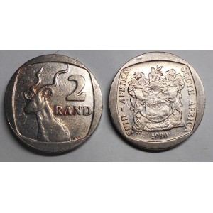 SOUTH AFRICA 2 Rand 1990