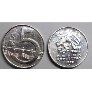 CZECH REPUBLIC 5 Korun 1993