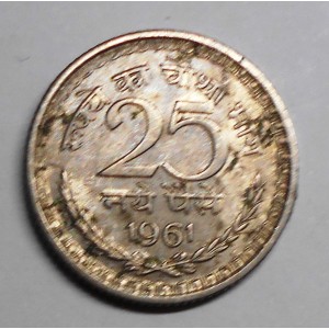 INDIA 25 Paise 1961 C