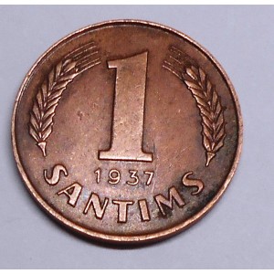 LATVIA 1 Santims 1937
