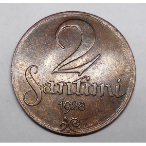 LATVIA 2 Santimi 1928