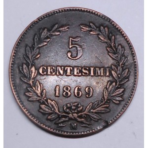 SAN MARINO 5 Centesimi 1869