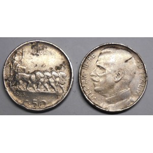 50 CENTESIMI LEONI 1925 RIGATO