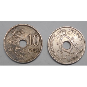 BELGIUM 10 Centimes 1929...