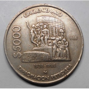 MEXICO 5000 Pesos 1988...